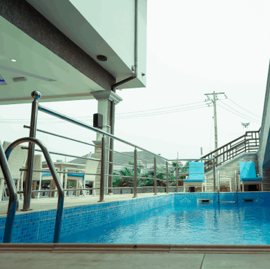 The pool bar at Rownez Resort