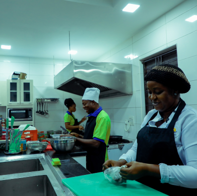 The kitchen at Rownez Resort