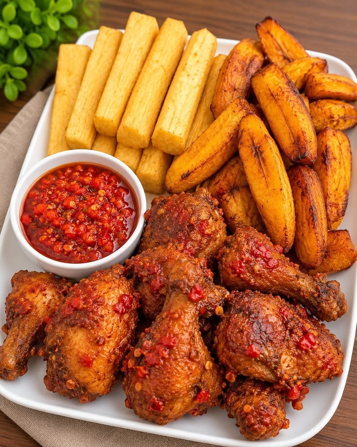 Fried yam served at Rownez Resort