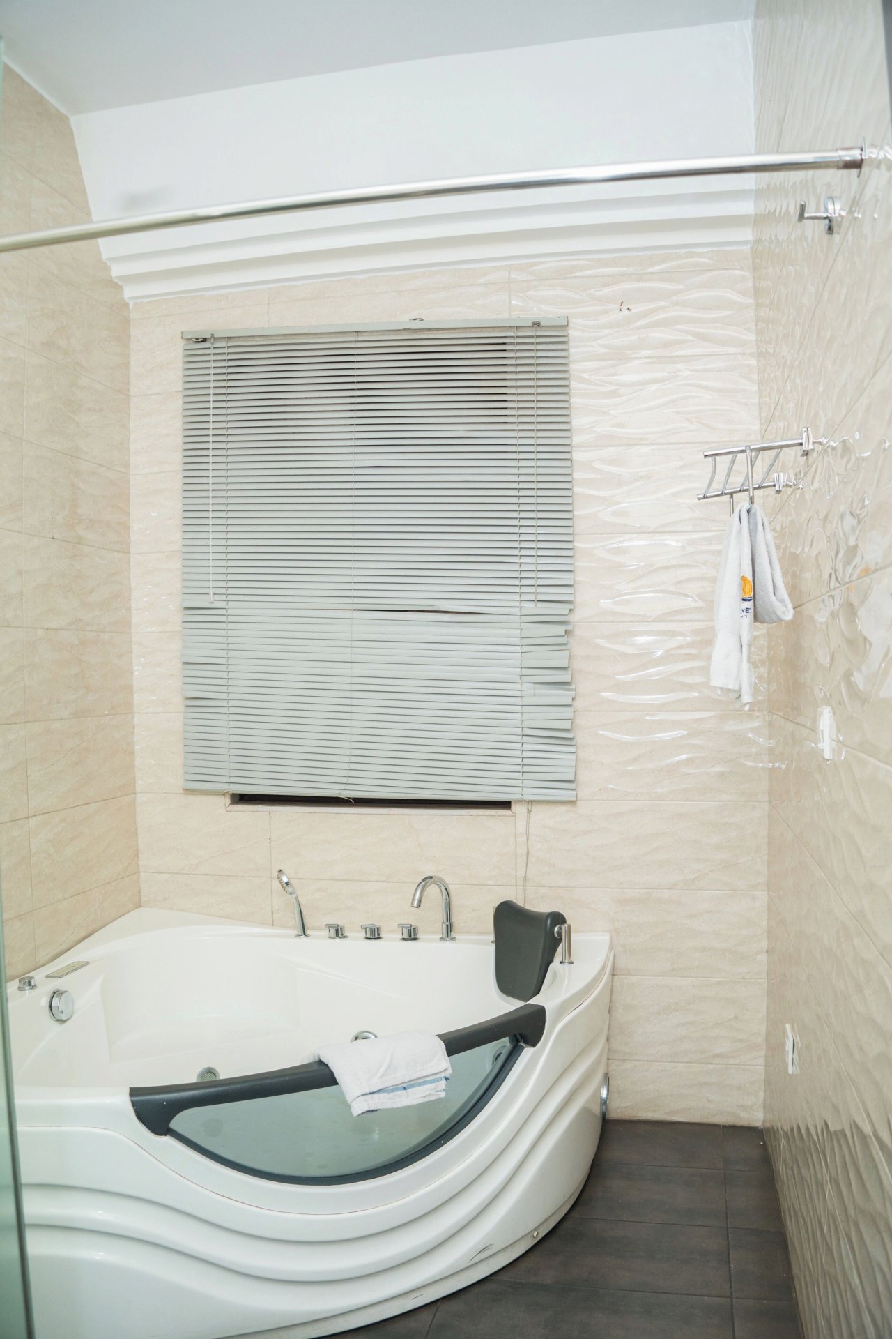 Deluxe Room bathroom with freestanding bathtub